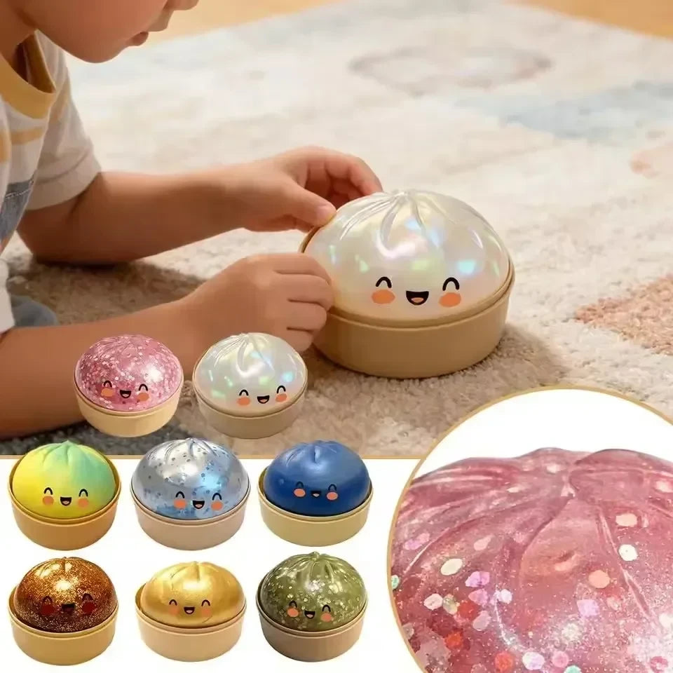 Gold Glitter Dumpling Squishy